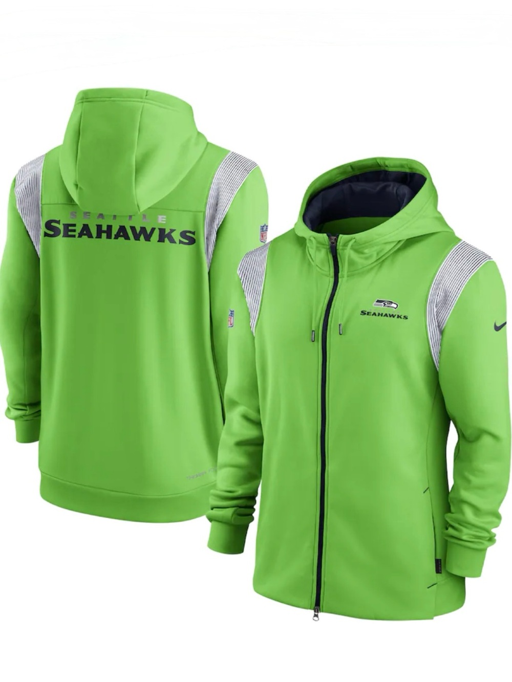 NWT Men’s Nike Seattle Seahawks Full-Zip Performance Sideline Hoodie Size Medium